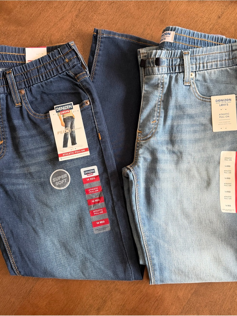 Boy’s Denizen from Levi’s Pull-On Jeans - Blue Denim 2 pairs